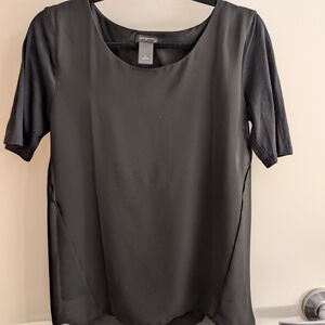 Ann Taylor Black Short Sleeve Top